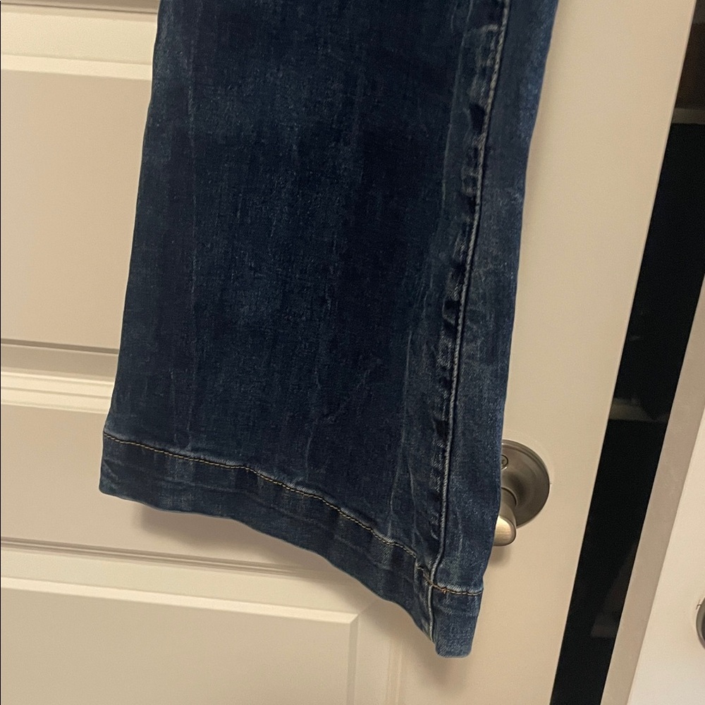 Dear John Dark Blue Distressed Flare Jeans - Picture 4 of 7
